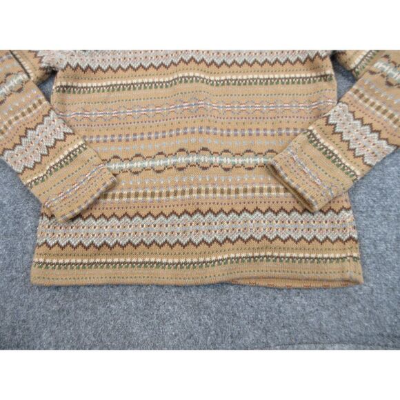 Lauren Ralph Lauren Sweater Womens Small Beige Fair Isle Nordic Cardigan - Picture 8 of 9